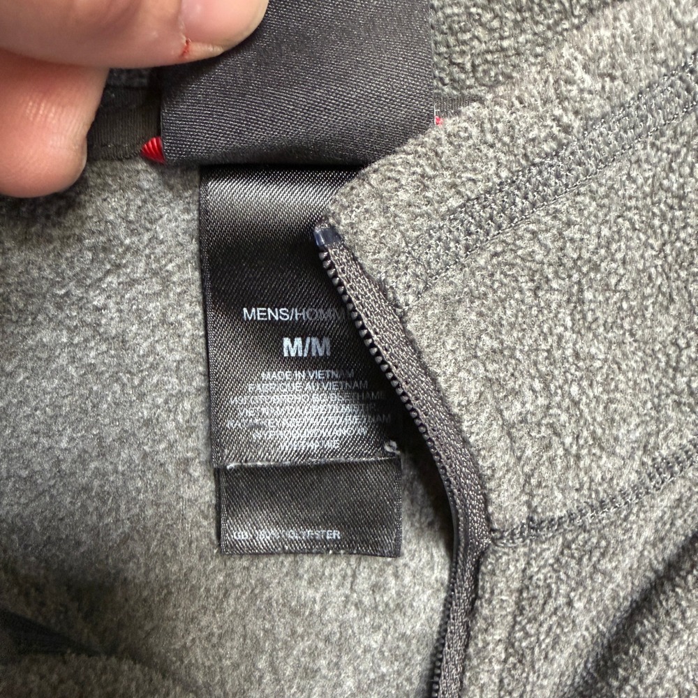 The North Face Men's Fleece Quarter Zip Pullover Gray M - Picture 6 of 8